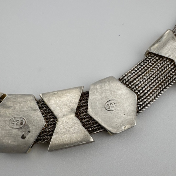 Vintage Sterling Silver and Enamel Byzantine Style Anatoli Desined Suite 128g - Picture 7 of 14